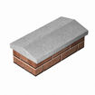 Picture of Concrete Saddleback Coping Stone Twice Weathered 165x610mm (6.5x24")