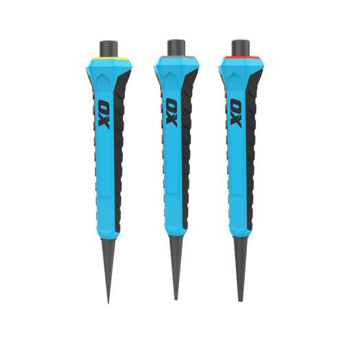 Picture of OX Pro Nail Punch w/ Grip 3-Pack – 0.8mm, 1.6mm, 2.4mm