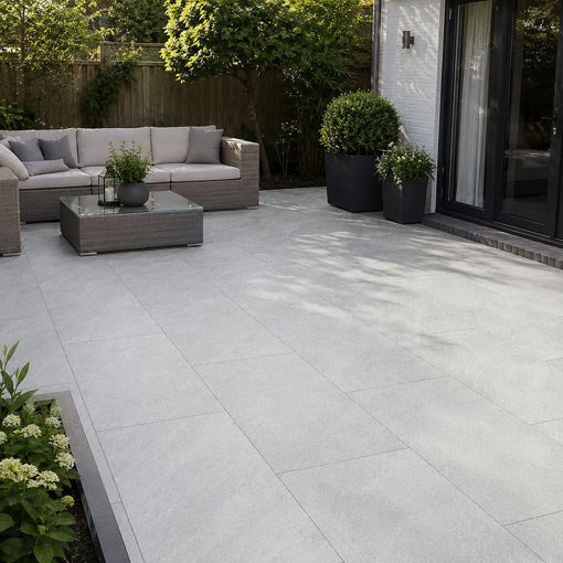 Picture of Silver Grey Porcelain Paving Slab 900x450mm