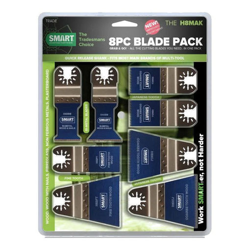 Picture of SMART Trade H8MAK Universal Multi-Tool Blade Set - 8 Piece
