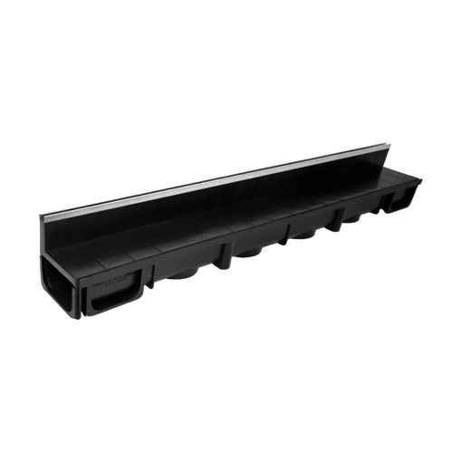 Picture of Polycon Lite Paveslot 100 Slot Drain Channel 1m - A15 Stainless Steel Edge Grating