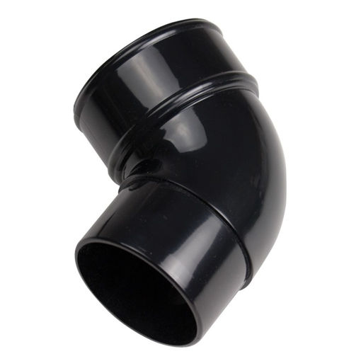 Picture of 68mm Round Downpipe 112.5° Offset Bend - Black