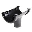 Picture of 112mm Half Round Gutter Running Outlet to 68mm Downpipe - Black