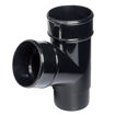 Picture of 68mm Round Downpipe 112.5° Branch - Black