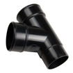 Picture of 68mm Round Downpipe 112.5° Branch - Black