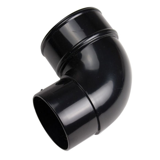 Picture of 68mm Round Downpipe 92.5° Offset Bend - Black