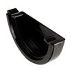 Picture of 112mm Half Round Gutter External Stopend - Black
