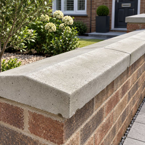 Picture of Concrete Saddleback Coping Stone Twice Weathered 165x610mm (6.5x24")