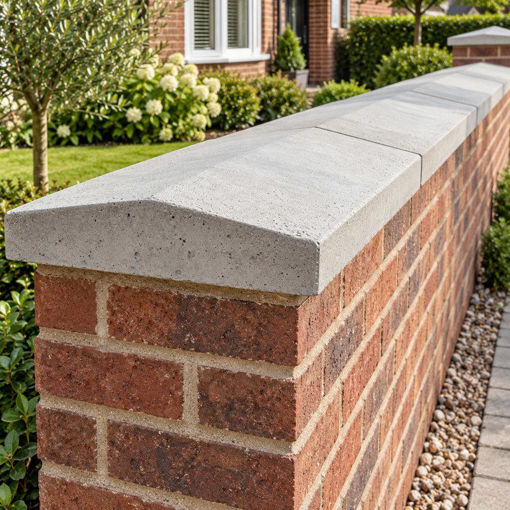Picture of Concrete Saddle Back Coping Stone 305 x 915mm (12x36")
