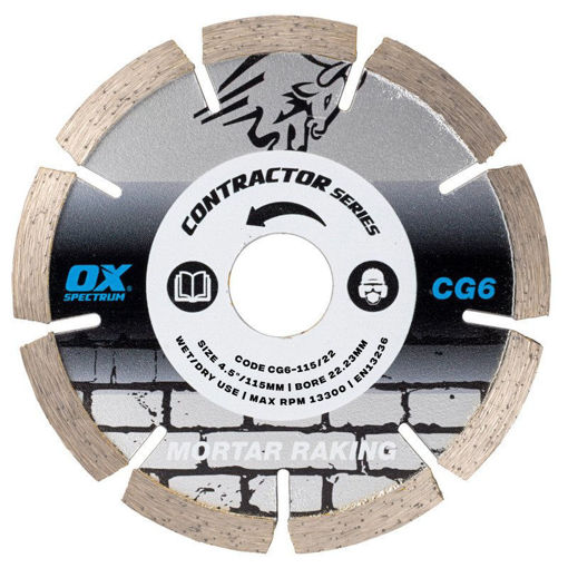 Picture of Contractor Diamond Blade Mortar Rake - 115/22.23mm