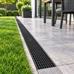 Picture of Polycon Lite Aqua 100 A15 SafeHeel Channel Drain 1m with Black Composite Grate - 92mm Deep
