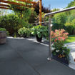 Picture of Pavestone Ardesia Black Natural Stone Effect Porcelain Paving Slabs 900x600mm Pack of 21 (11.34m2)