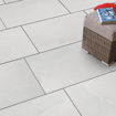 Picture of Pavestone La Moda White Marbled Stone Effect Porcelain Paving Slabs 900x600mm Pack of 42 (22.68m2)