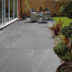 Picture of Pavestone La Moda Grey Veined Marble Effect Porcelain Paving Slabs 900x600mm Pack of 11 (5.94m2)