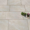Picture of Pavestone La Moda Beige Veined Marble Effect Porcelain Paving 900x600x20mm Pack of 11 (5.94m²)