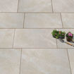 Picture of Pavestone La Moda Beige Veined Marble Effect Porcelain Paving 900x600x20mm Pack of 42 (22.68m²)