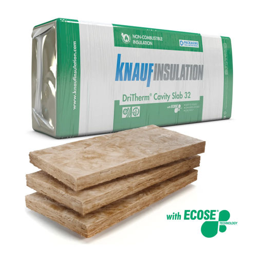 Picture of Knauf 100mm DriTherm 32 Cavity Wall Insulation Slab Pack of 6 (3.28m²)