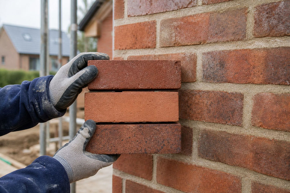 Comparing facing bricks for a house extension
